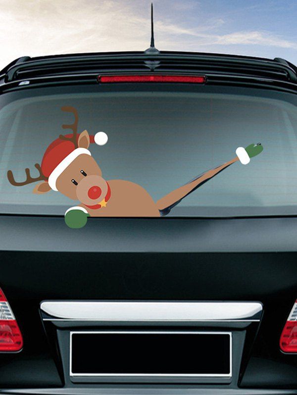 

Christmas Pattern Car Wiper Sticker, Multi-c