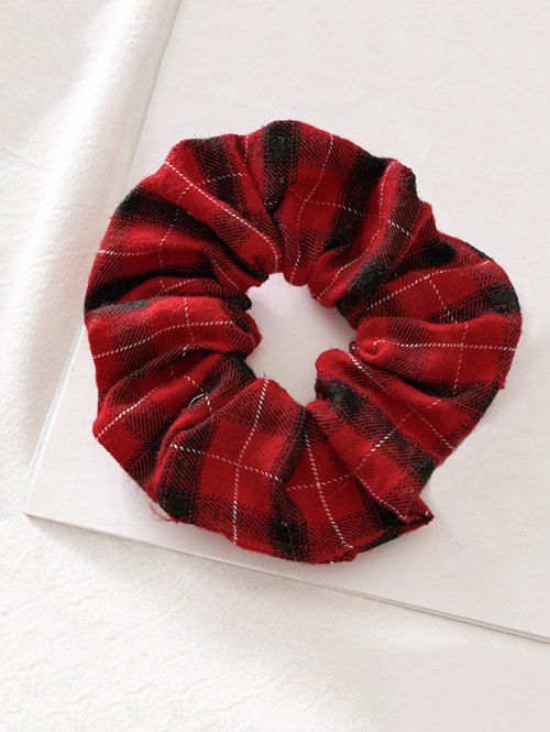 

Vintage Fabric Elastic Scrunchie, Red