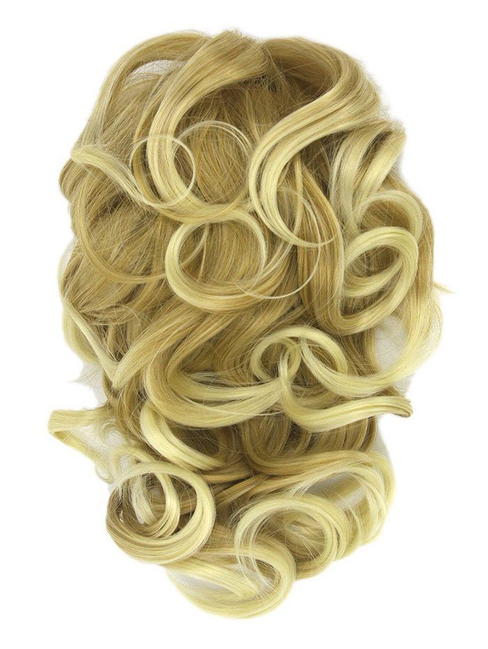 

Short Loose Wave Clip Synthetic Hair Piece, Golden brown