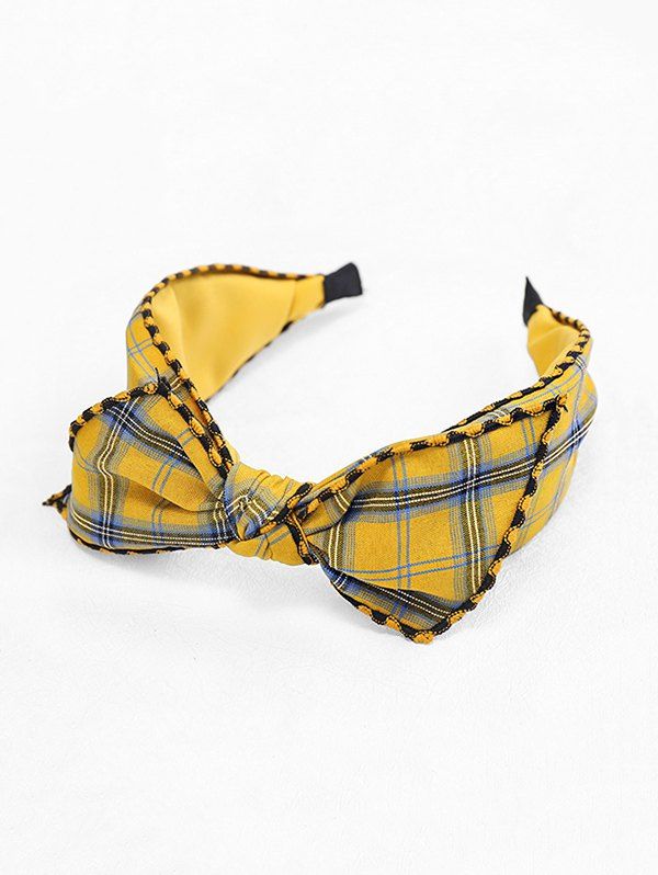 

Chic Plaid Bowknot Hairband, Yellow