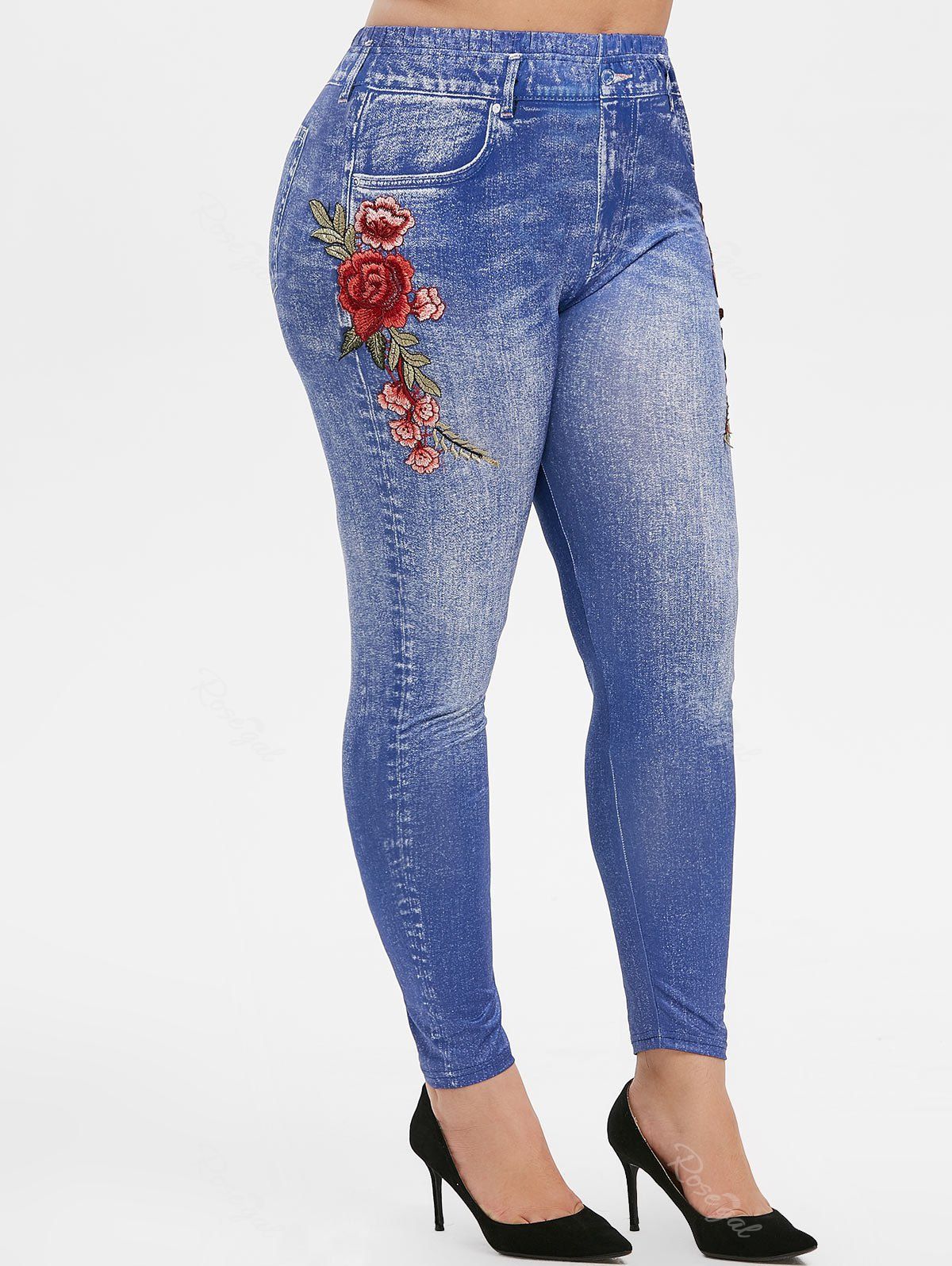 flower jeggings