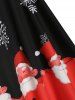 Plus Size Faux Fur Trim Christmas Snowflake Santa Claus Cape -  