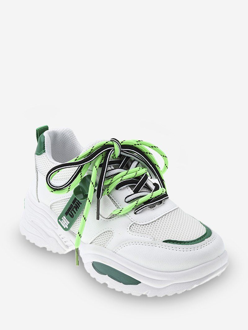 

Outdoor Breathable Mesh Dad Sneakers, Green