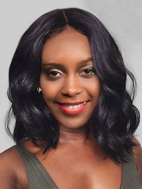 

Synthetic Medium Center Part Wavy Wig, Black
