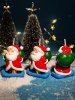 Christmas Santa Claus Elk Snowman Shape Decorative Candle -  