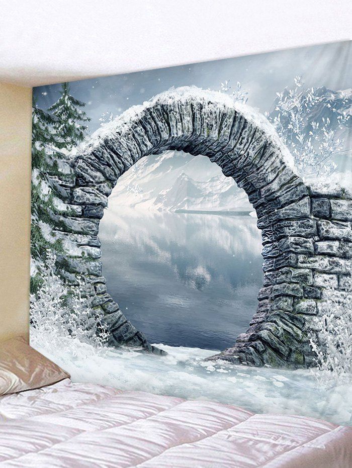 

Tree Arch Lake Print Tapestry Wall Hanging Art Decoration, Multi