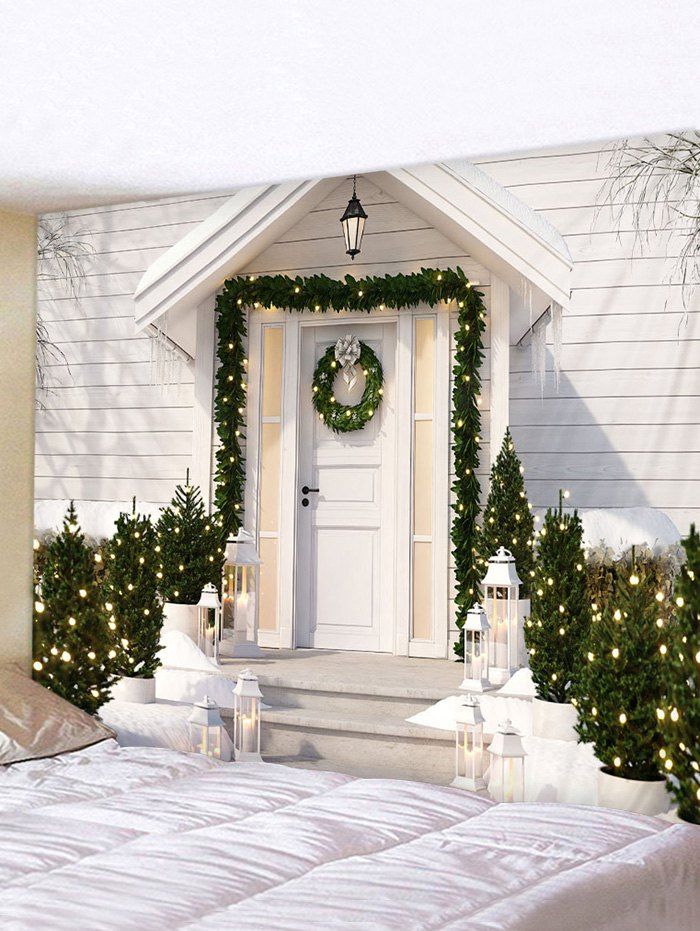 

Christmas Tree Door Print Tapestry Wall Hanging Art Decoration, Multi