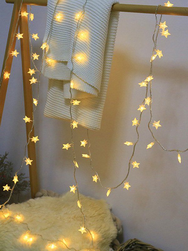 

Christmas Star Shape Decorative LED String Lights, Warm white