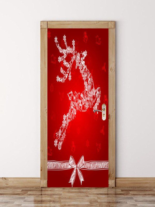 

Christmas Deer Door Art Stickers, Multi