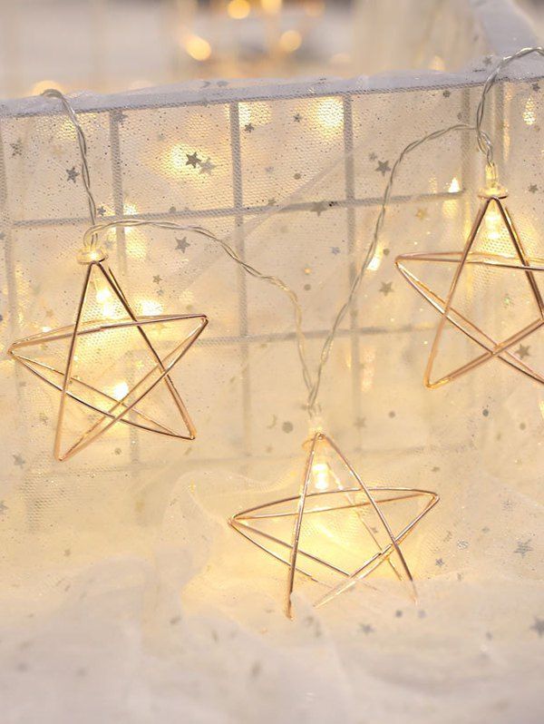 

Star Decorative LED String Lights, Gold