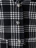 Plus Size Plaid Handkerchief Long Sleeve Mock Button Dress -  