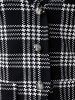 Robe Mouchoir à Carreaux Boutonnée à Manches Longues de Grande Taille - Gris 1X