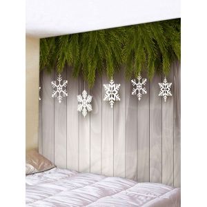

Christmas Snowflake Wooden Board Print Tapestry Wall Hanging Art Decoration, Multi