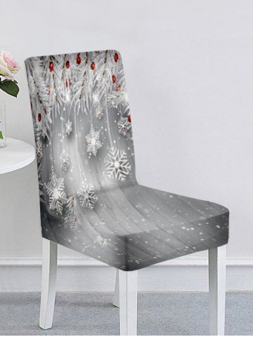 rosegal Christmas Santa Claus Elk Snowflake Ball Print Chair Cover