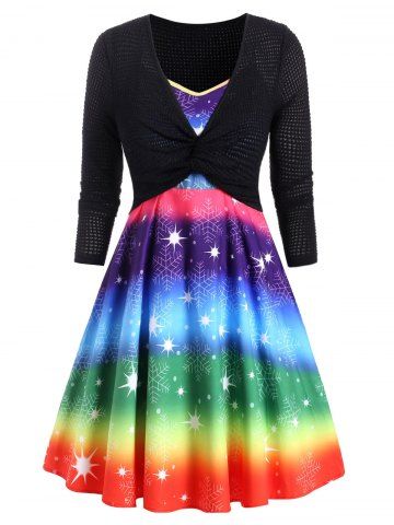 rainbow plus size sundresses