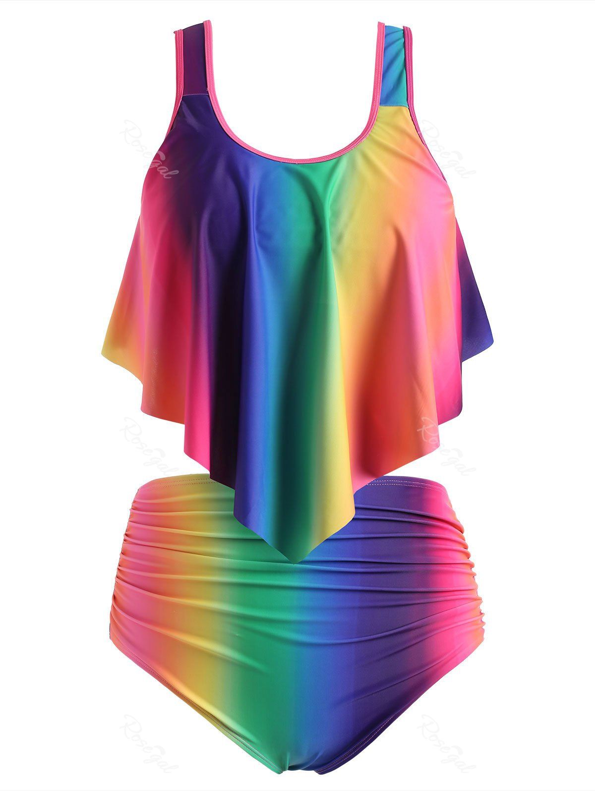 rainbow bathing suit plus size