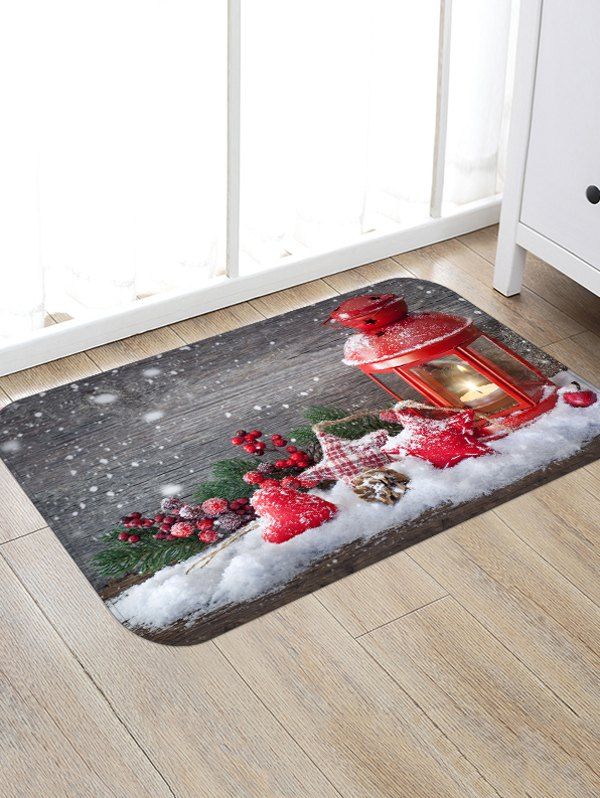 

Christmas Light Star Pattern Floor Rug, Smokey gray