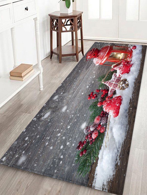

Christmas Light Star Pattern Floor Rug, Smokey gray