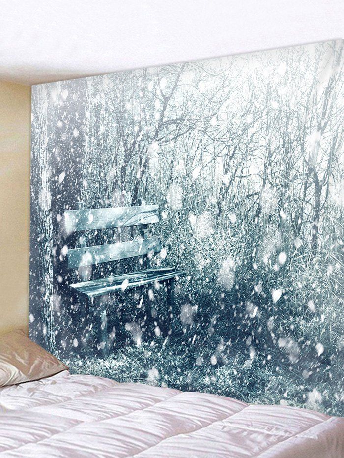 

Christmas Snow Pattern Design Tapestry, Silver