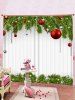 Christmas Ball Pattern Window Curtains -  