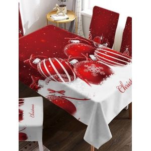 

Christmas Ball Snow Digital Print Fabric Tablecloth, Multi