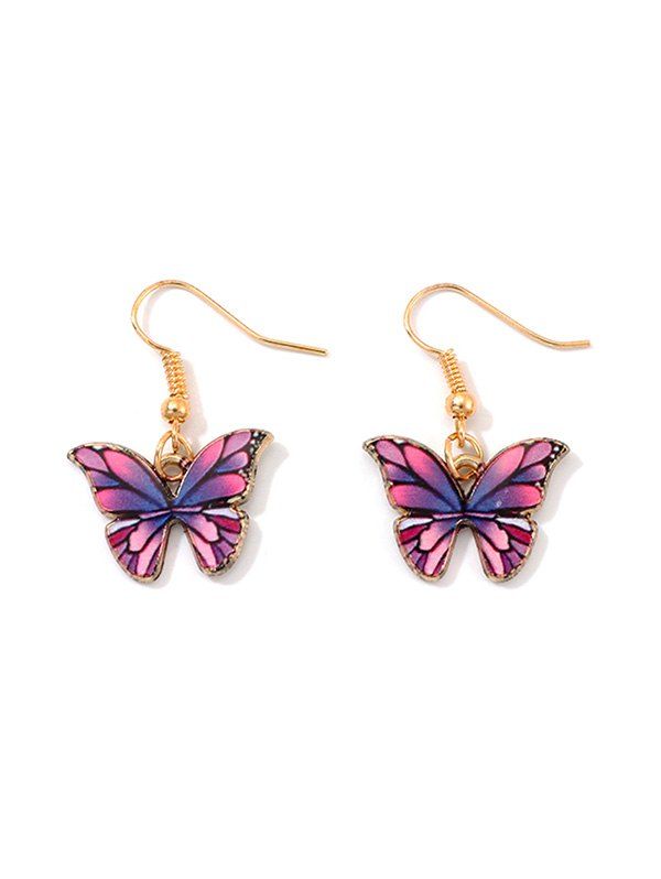 

Sweet Butterfly Drop Earrings, Purple