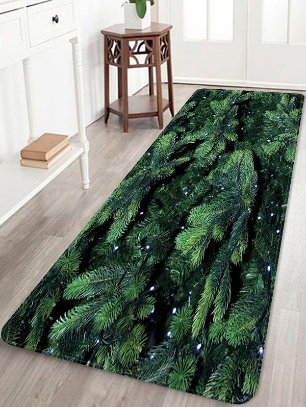 

Christmas Leaf Pattern Floor Rug, Medium sea green