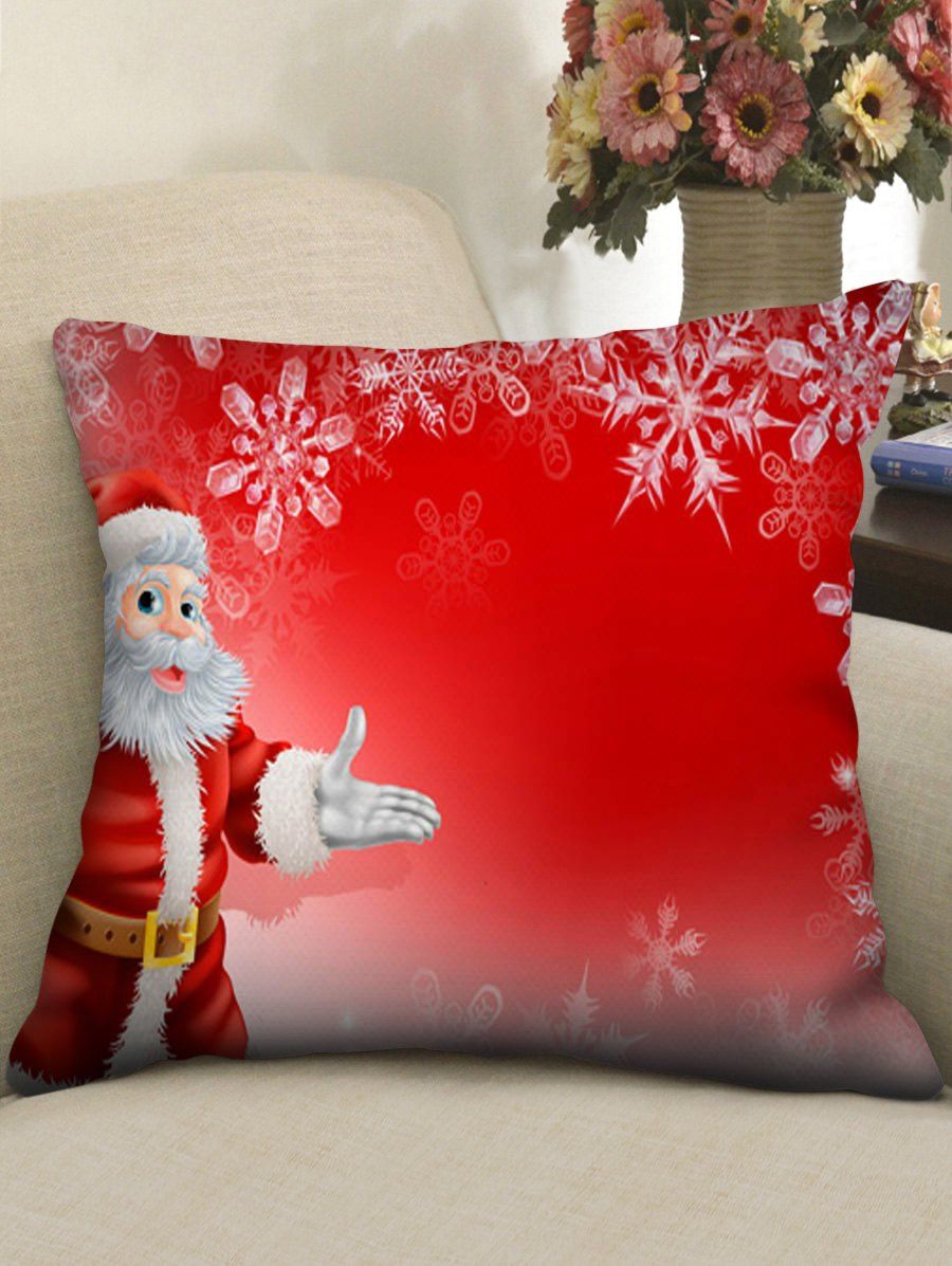

Christmas Print Throw Pillow Case, Multi-c