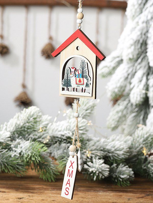 

Merry Christmas Tree Sheep Decoration, Red