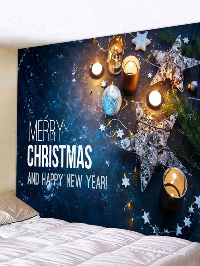 

Merry Christmas Star Pattern Tapestry, Multi