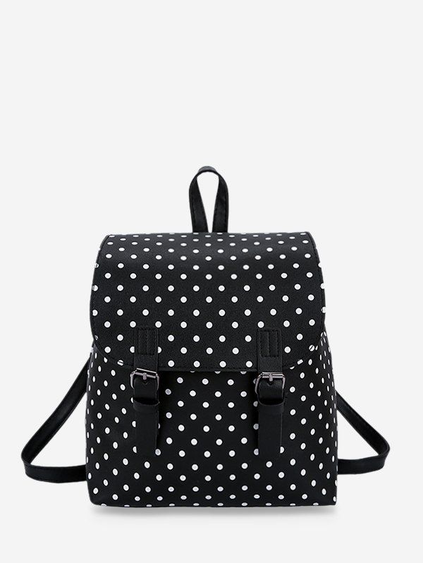 

Polka Dot Casual Backpack, Black