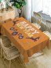 Nappe de Table Imperméable Cerf Bonne Année en Tissu - Orange Tigre Largeur 60 x Longueur 84 pouces
