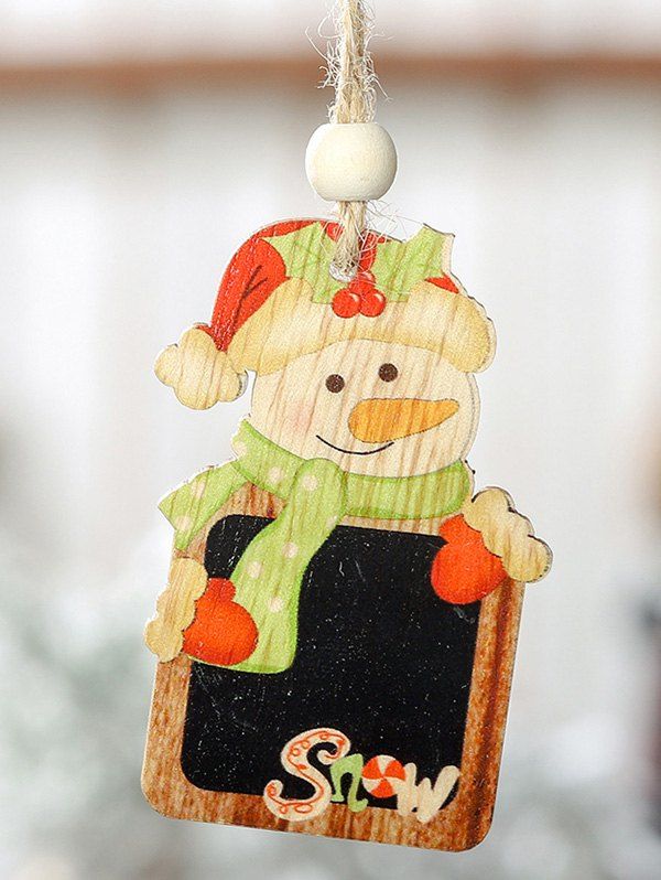 

Christmas Pattern Decorative Chalkboard Wood Hanging, Multi-c