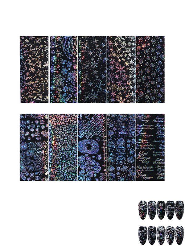 

Rose Graphic Pattern Nail Decoration Stickers, Black