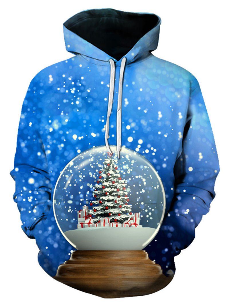 christmas print hoodie