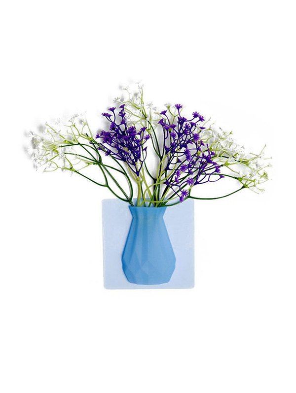 

2PCS Silicone 3D Vase Wall Stickers, Light sky blue