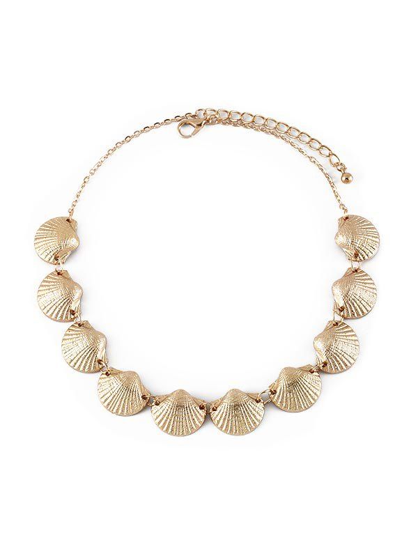

Alloy Shell Necklace, Gold