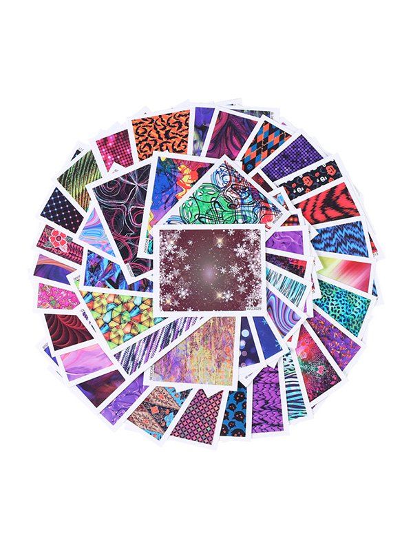 

Flower Flowing Pattern Nail Decoration Stickers, Multi-a