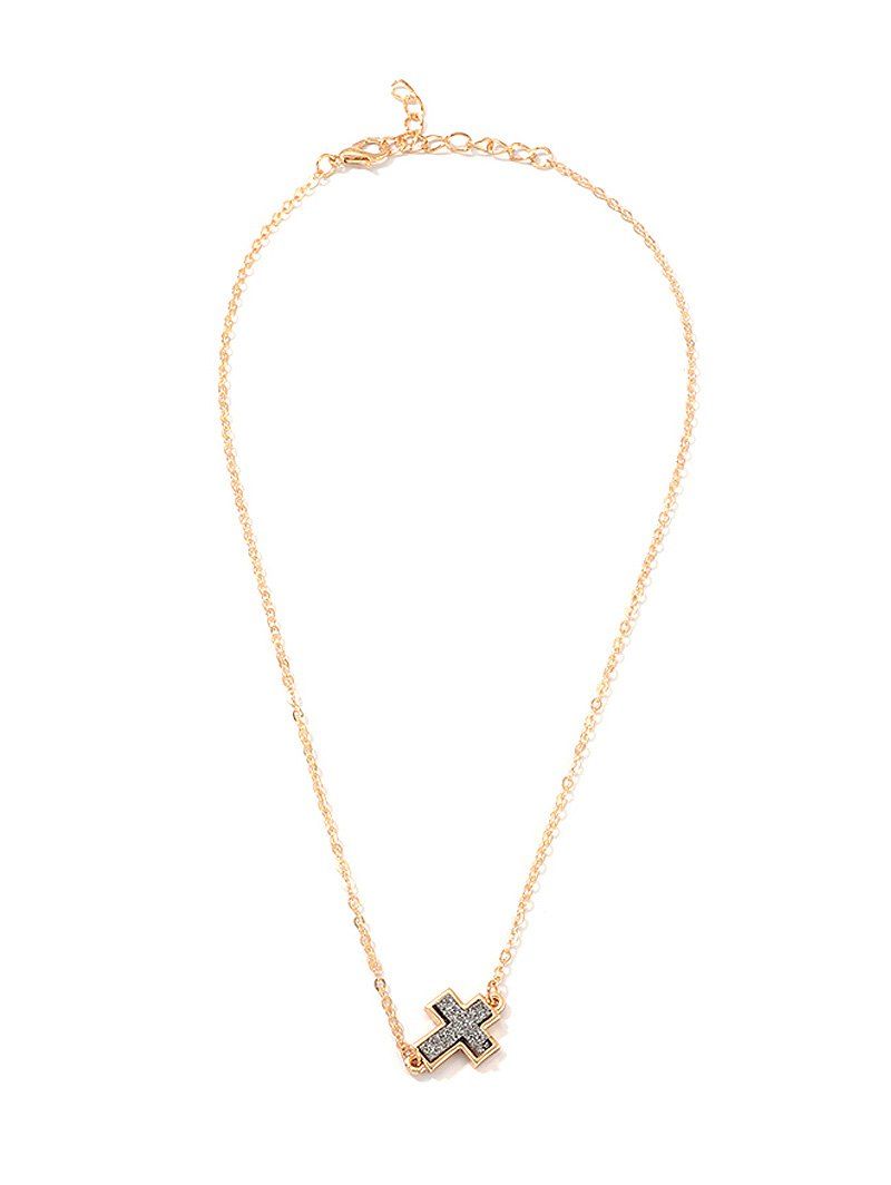 

Geometric Heart Clavicle Necklace, Gold