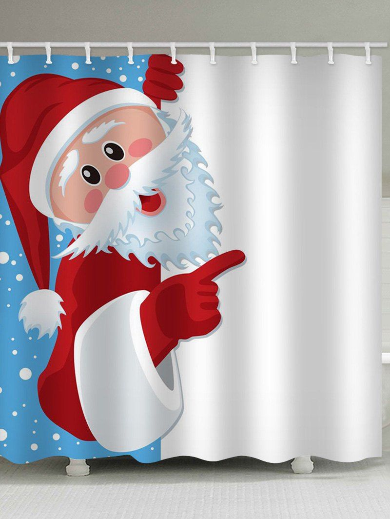 

Father Christmas Waterproof Shower Curtain, Red