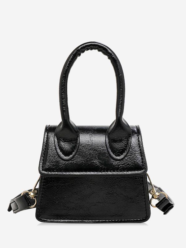 

Mini Solid Single Shoulder Bag, Black