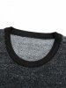 Letter Star Graphic Fuzzy Crew Neck Sweater -  
