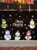 Christmas Snowman Greeting Print Removable Wall Art Stickers -  