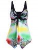 Plus Size Ombre Snake Print Tankini Swimsuit -  