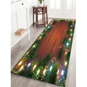 

Christmas Wooden Pattern Floor Rug, Multi