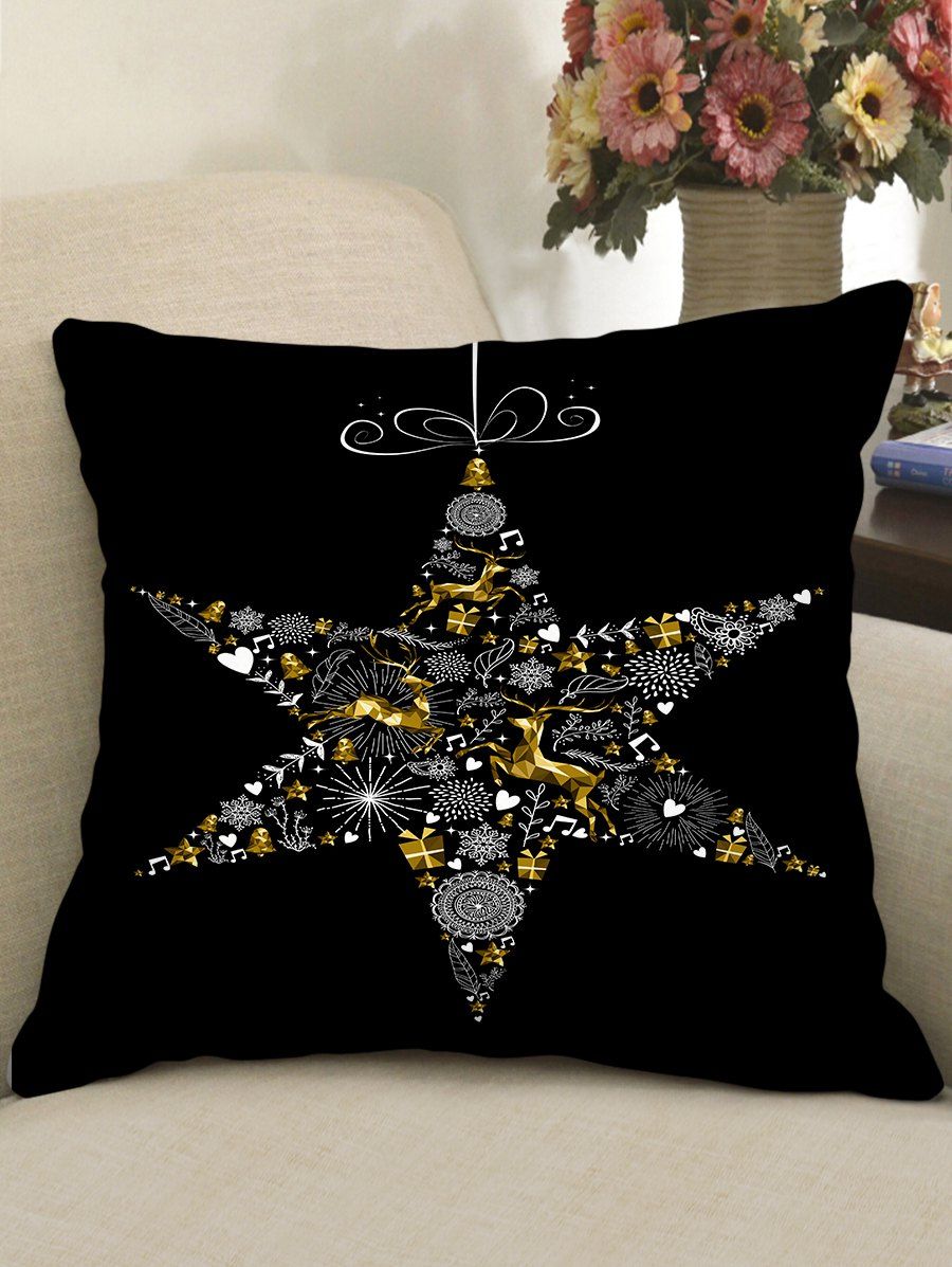 

Christmas Greeting Theme Decorative Pillowcase, Multi-b