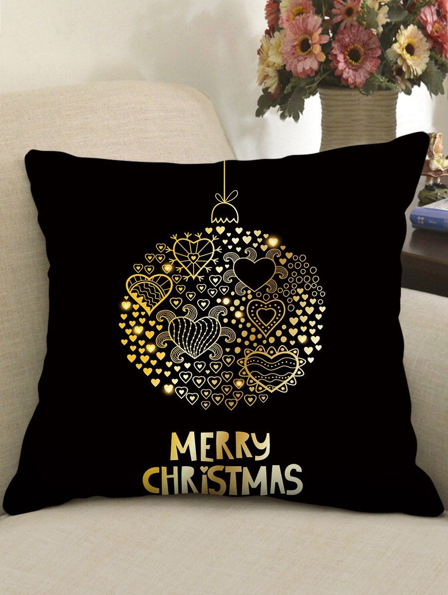 

Christmas Greeting Theme Decorative Pillowcase, Multi-a