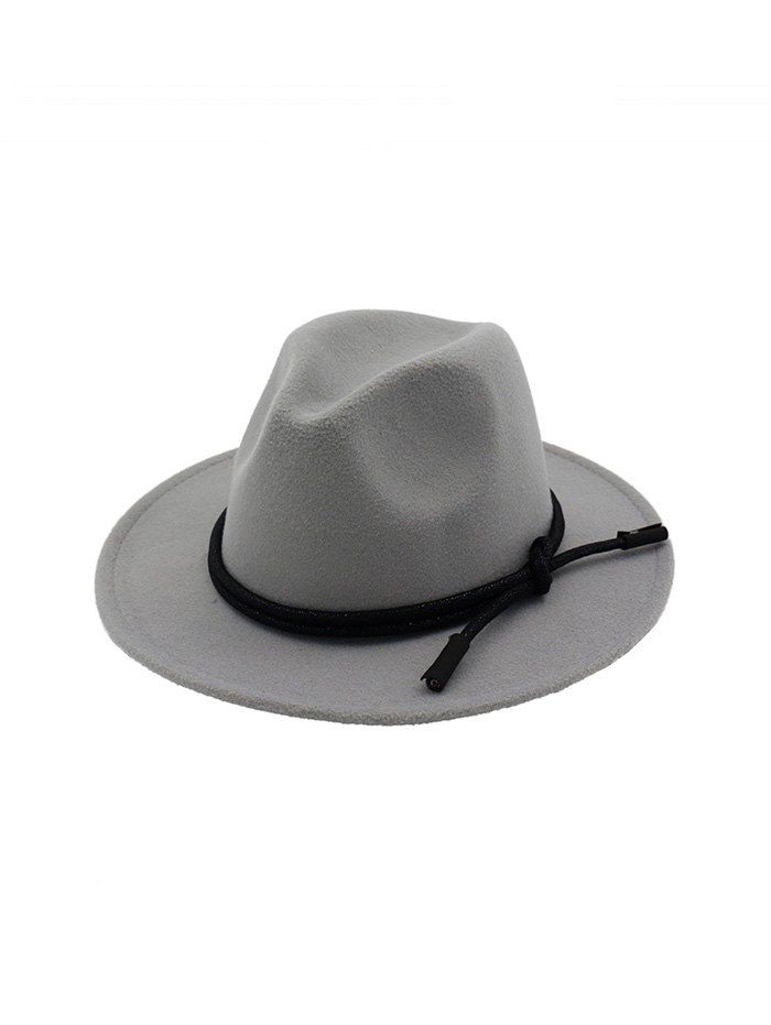 

Knot Embellished Jazz Hat, Light gray