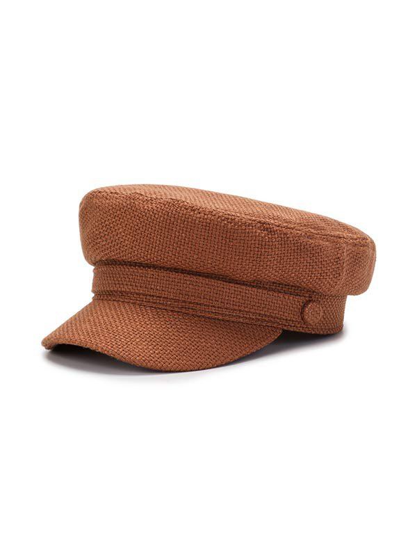 

Casual Solid Flat Cadet Cap, Light brown