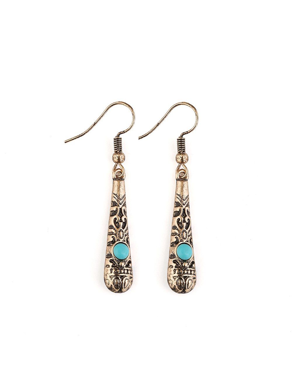 

Retro Bohemia Water Drop Dangle Earrings, Gold